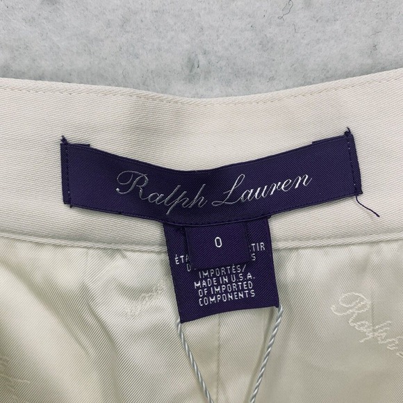 Ralph Lauren Purple Label Pleated Wool Pants Womens Size 0 NWT Defects $1390 - Picture 8 of 16